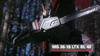 Metabo 2 x 18 V cordless chain saw MS 36-18 LTX BL 40