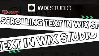 Marquee/Scrolling Text on Wix Studio NO CODE for Beginners | Wix Ideas