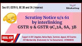 Scrutiny Notice - Sec 61 - Linking GSTR 9 and GSTR 9C