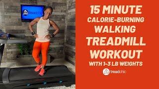 15 Minute Calorie Burning Treadmill Workout with upper-body work! #treadmill #toneybands