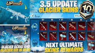 Glacier UZI Lvl 8 + Glacier Scarl | Next Ultimate Spin | 3.5 Update skins |PUBGM