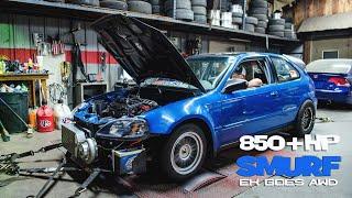 850+ HP "The SMURF" AWD B-Series Turbo EK | Dyno Tune | EBTEC