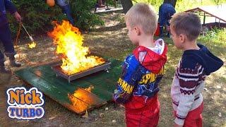 Пожарные машины и  Праздник в пожарной части Влог Ник Турбо