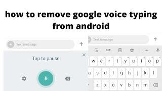 how to turn off google voice typing on android