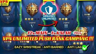 HOW TO EASY PUSH RANK WITH NOOB ENEMIES USING VPN MOBILE LEGEND 2021