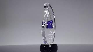 Crystal Flame Trophy, Glass Awards, Crystal Awards, Crystal Trophies, Custom Art Glass - EDCO