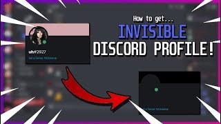 How to get an Invisible name and profile picture on discord.