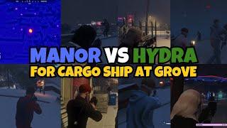 HYDRA & MANOR Fight At Grove For Cargo Ship Contest | MultiPOV | NOPIXEL 4.0 GTA RP