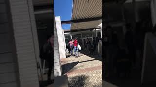 Footage of students evacuating during theater fire at SJCC