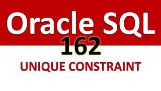 SQL for Beginners   162   UNIQUE CONSTRAINT