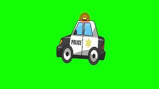 Animated police car  green screen effect  #greenscreen #videoediting #chromakey #vfxeffects