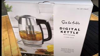 Costco's Sur La Table Digital Kettle With Infuser Unboxing and Use | Boiling Water and Making Tea