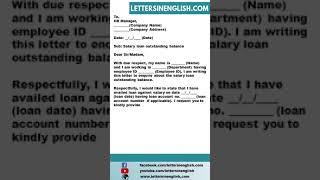 Request Letter to HR for Salary Loan Outstanding Balance Information