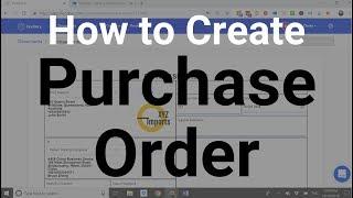 How to create Purchase Order document for Import Export Global Trade