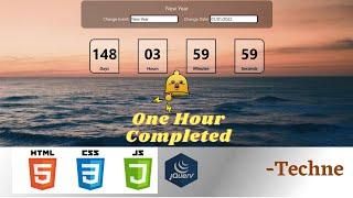 Simple Countdown Timer with JavaScript| HTML | CSS  | Bootstrap  | Animation