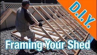 How to frame a shed: How To Build A Shed ep 9