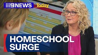 Homeschooling numbers continue to surge in Australia | 9 News Australia