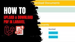 How to upload and Download PDFs in Laravel with Source code