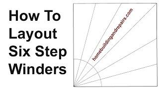How To Design And Layout Six Step Winder Stairway - Building Education Tutorial