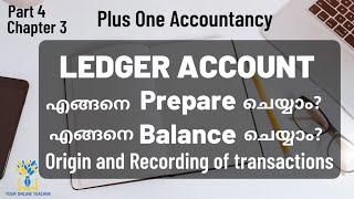 HOW TO PREPARE LEDGER//PLUS ONE ACCOUNTANCY IN MALAYALAM(2019)