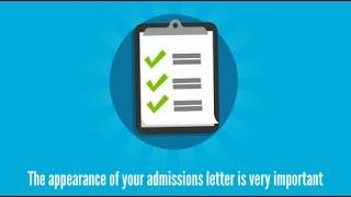 college admission letter