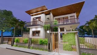 4 BEDROOM MODERN HOUSE DESIGN  | ROOF DECK and SWIMMING POOL |   Q Architect