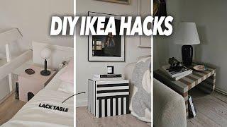 DIY IKEA HACKS 3 ways to make the LACK table look expensive!