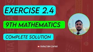 Exercise 2.4 Class 9 | class 9 maths chapter 2 | 2.4 maths class 9 | #maths #mathematics #study