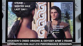 Rog Ally Assassin's Creed Origins & Odyssey AFMF 2 Frame Generation Performance | Last Day On Sale !