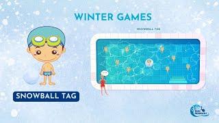 Swimming lesson ideas - swimming lesson for kids - Winter theme - Snowball tag