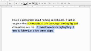 Remove Text Highlighting in a Google Document