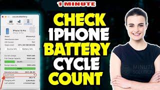 How to Check iPhone BATTERY CYCLE COUNT 2024