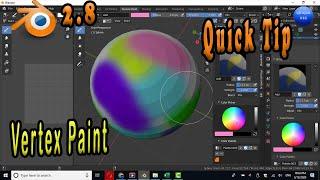 How To Use Vertex Paint: Blender 2.8 Beginner Tutorial 2020 || Quick Tip || Unique N4U