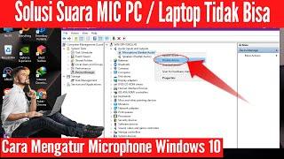 cara setting mic di pc atau laptop windows 10