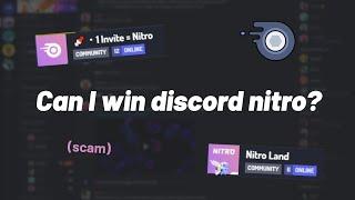 I joined Discord Nitro Giveaways to see if I can win