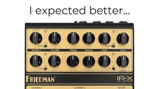 HONEST REVIEW of Friedman IR-X Tube Preamp