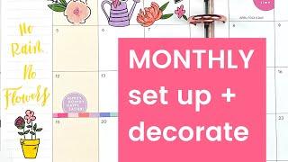 SPRING Monthly set up + decorate The Happy Planner