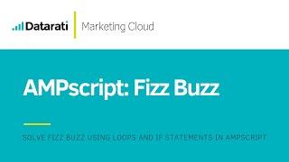 Solving the Fizz Buzz challenge using AMPscript in Salesforce Marketing Cloud