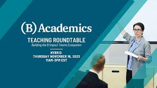 B Academics Teaching Roundtable 2023  Keynote Conversation with Ryan Honeyman