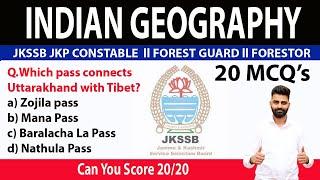 Indian Geography l l 20 MCQS ll JKP Constable l Forest guard l @keepgrowingwithshamsher