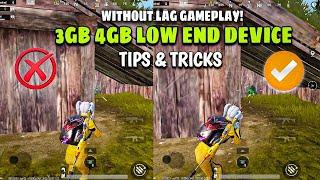  LOW END DEVICE TIPS AND TRICKS | BGMI / PUBG MOBILE 3GB 4GB RAM LOW DEVICE WITHOUT LAG GAMEPLAY!