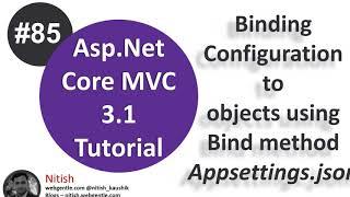 (#85) Binding Configuration to objects using Bind method | Asp.Net Core tutorial