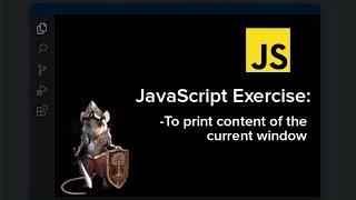 JavaScript Tutorial | window. print() | JavaScript Beginners Exercise #two #html #javascript