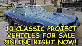 FIX-EM-UP FRIDAY! 10 Classic Project Cars for Sale Across North America - Links to Listings Below