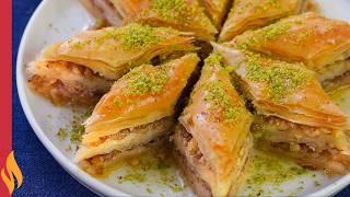 Kolay Ev Baklavası  Tek Seferde 10 Kat Açılan Baklava Tarifi 