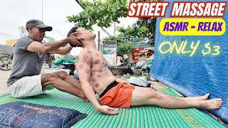 3$ Highway massage in Vietnam, Ho Chi Minh | Traditional Vietnamese street massage