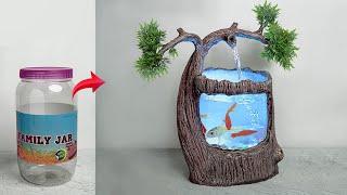 Waterfall Lamp with Mini Aquarium || Waterfall Showpiece for home decoration || Fountain Night Lamp