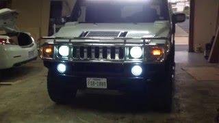 Hummer H2 LED Bar HID Headlights HID Foglights