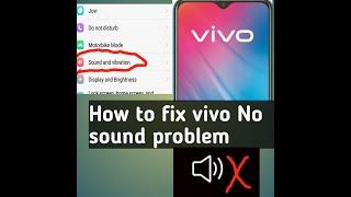 how to fix vivo sound problem | speaker not working