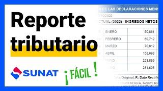 Como sacar/descargar el Reporte Tributario para Terceros - Sunat 2023